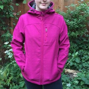 Pink waterproof winter coat